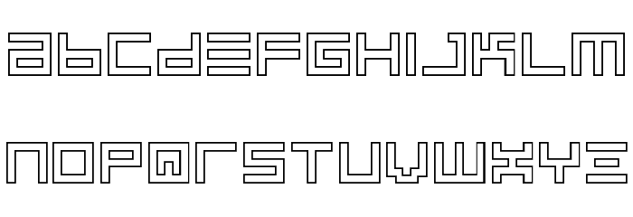 BIN Outline Font LOWERCASE