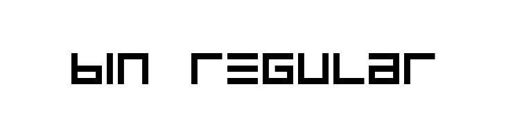 BIN Regular Font