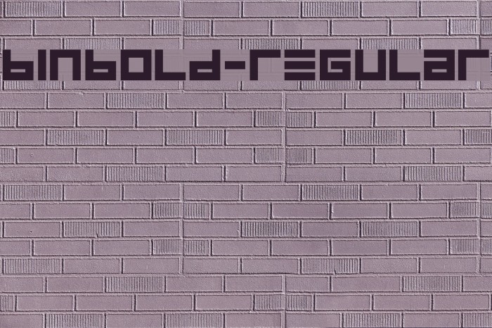 BINBold-Regular Font examples