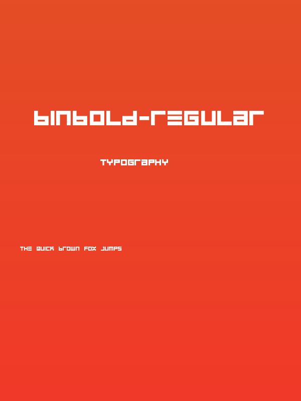 BINBold-Regular Poster