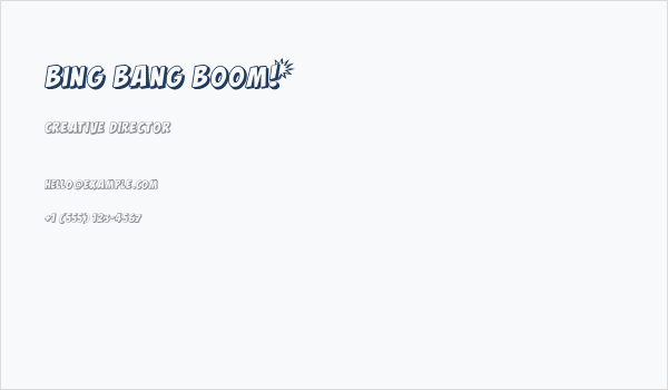 BING BANG BOOM! Business Card