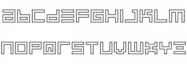 BINOutline-Regular Font Litere mici