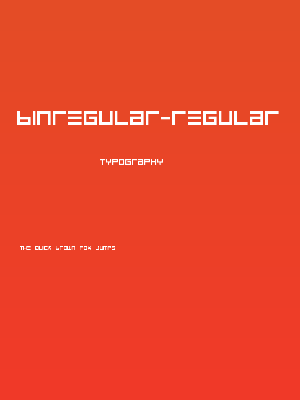 BINRegular-Regular Poster
