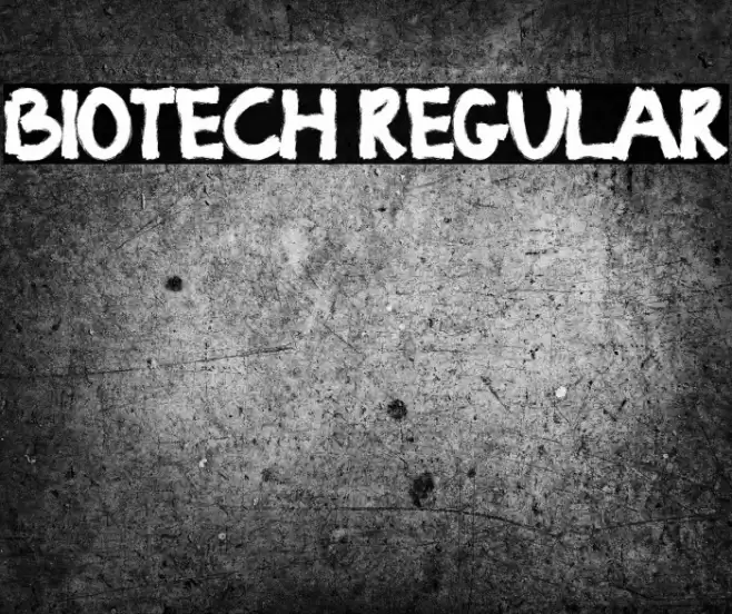 BIOTECH Regular Font examples