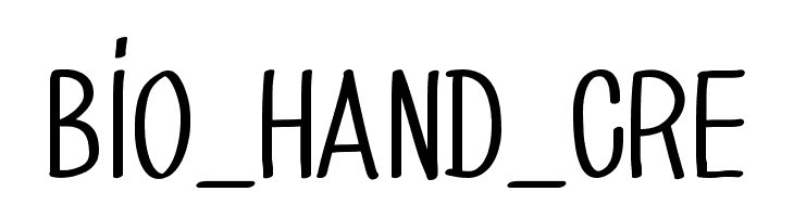 BIO_HAND_CRE  フリーフォントのダウンロード