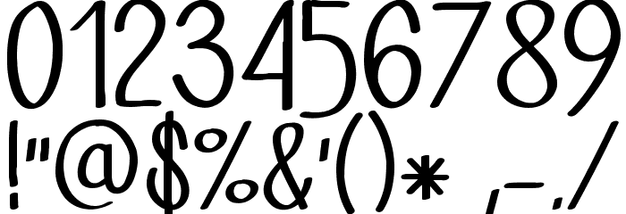 BIO_HAND_CRE Font OTHER CHARS