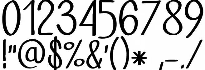 BIO_HAND_CRE Font OTHER CHARS