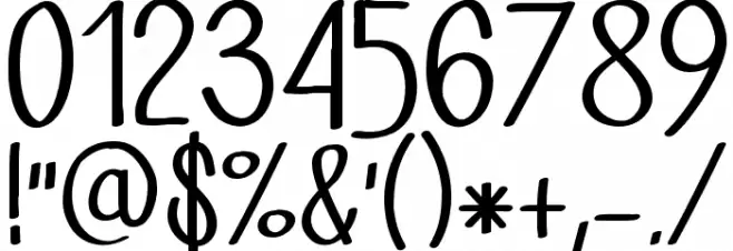 BIO_HAND_CRE Font OTHER CHARS