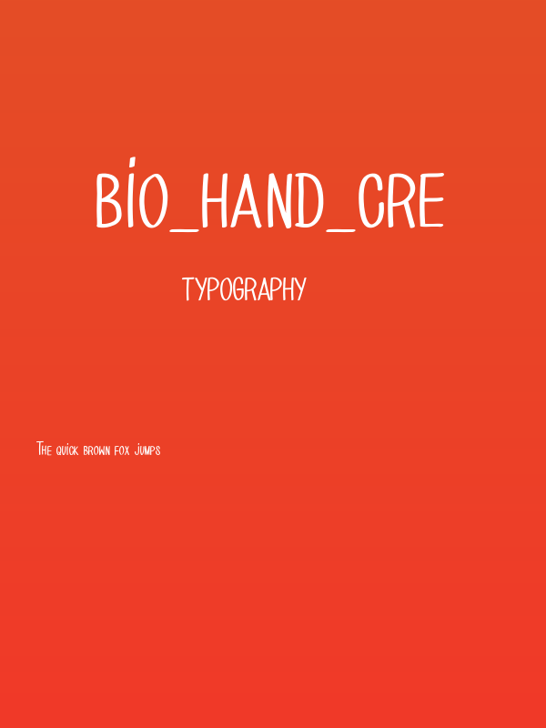 BIO_HAND_CRE Poster