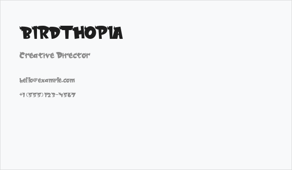 BIRDTHOPIA Business Card
