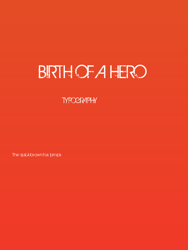 BIRTH OF A HERO Poster