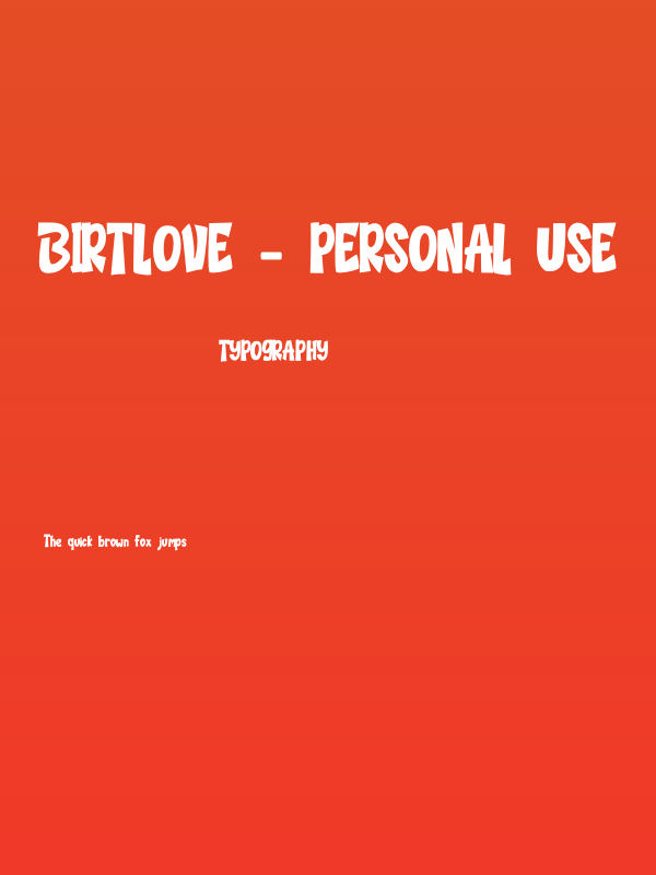 BIRTLOVE - Personal Use Poster