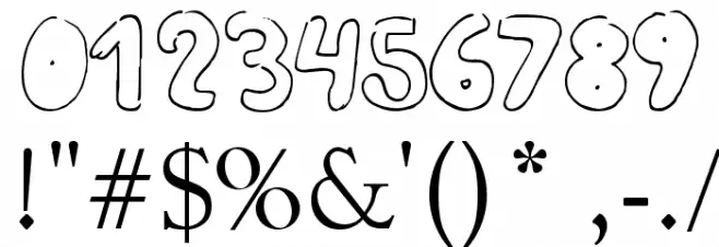 BIZARRO1 Font OTHER CHARS