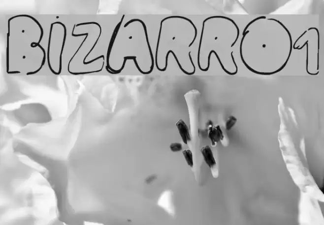 BIZARRO1 Font examples