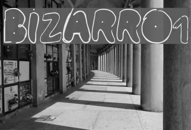 BIZARRO1 Font examples