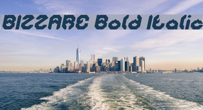 BIZZARE Bold Italic Font examples