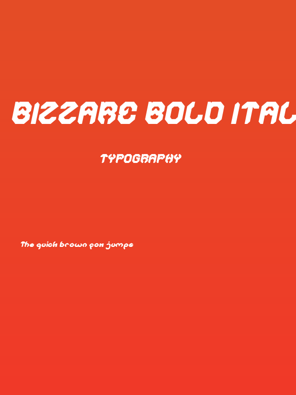 BIZZARE Bold Italic Poster