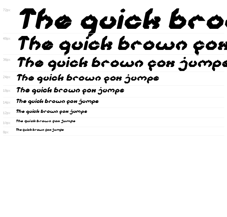 BIZZARE Bold Italic Waterfall