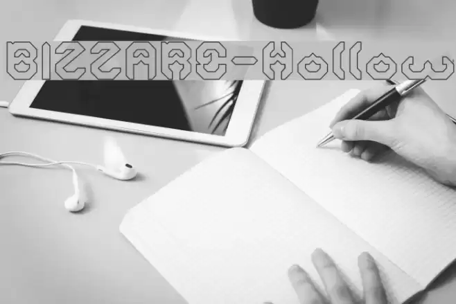 BIZZARE-Hollow Font examples