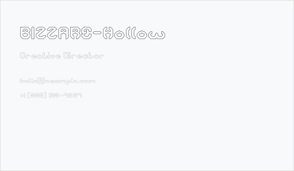 BIZZARE-Hollow Business Card