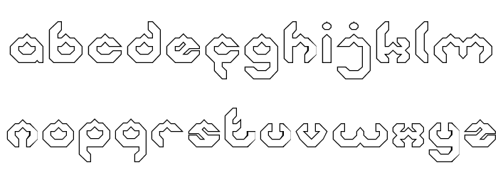BIZZARE-Hollow Font LOWERCASE