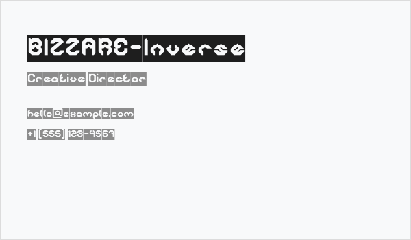 BIZZARE-Inverse Business Card