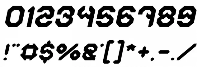 BIZZARE Italic Font OTHER CHARS