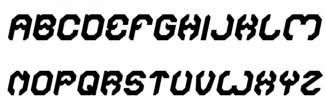 BIZZARE Italic फ़ॉन्ट अपरकेस