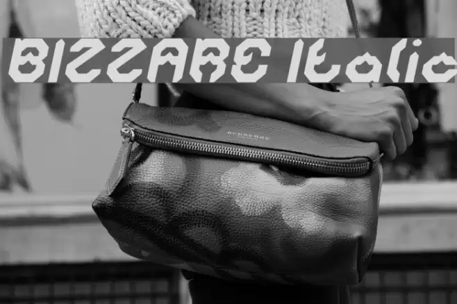 BIZZARE Italic Font examples