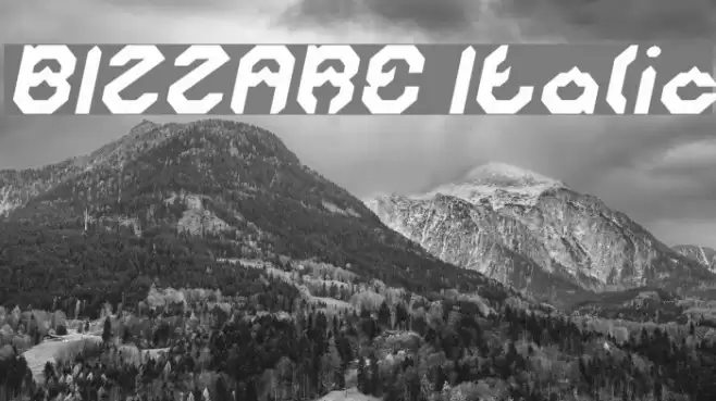 BIZZARE Italic Font examples
