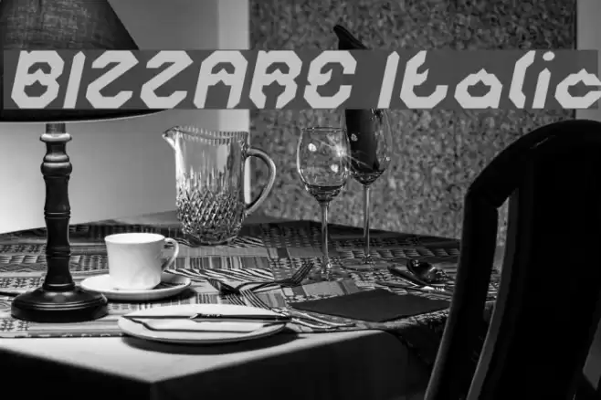 BIZZARE Italic Font examples