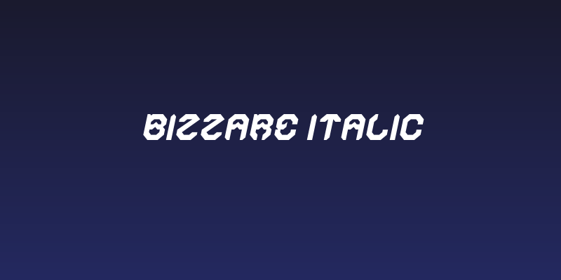 BIZZARE Italic Social Header