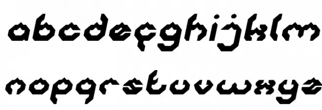 BIZZARE Italic Caratteri MINUSCOLO