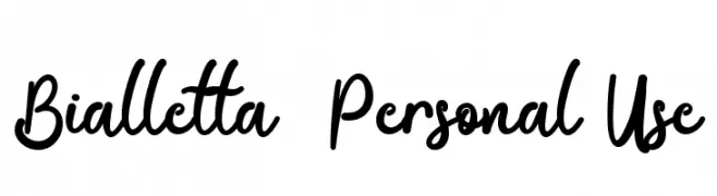 Bialletta - Personal Use  Fuentes Gratis Descargar