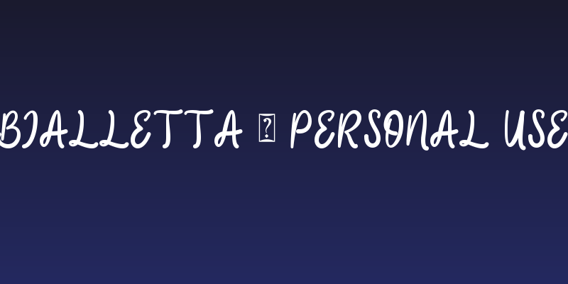 Bialletta - Personal Use Social Header
