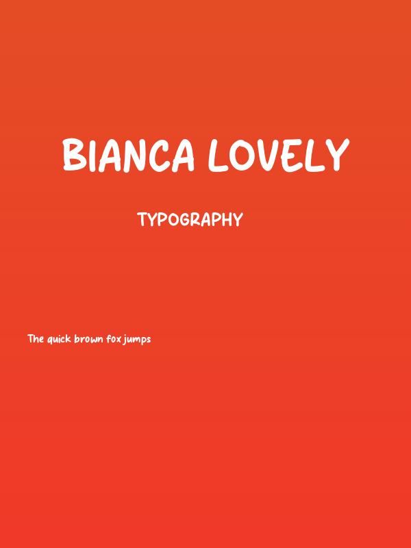 Bianca Lovely Poster