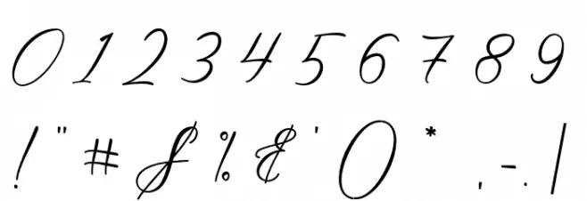 Biancha Font OTHER CHARS