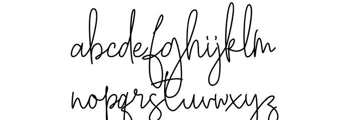 Bianka Script Font LOWERCASE