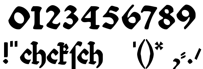 Bibelschrift Font OTHER CHARS