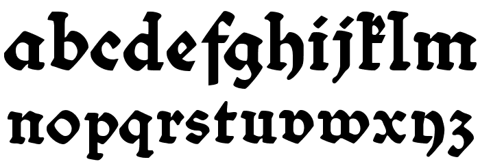 Bibelschrift Font LOWERCASE