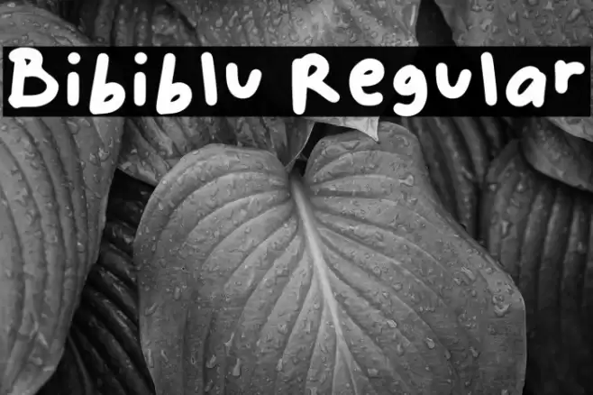 Bibiblu Regular Font examples