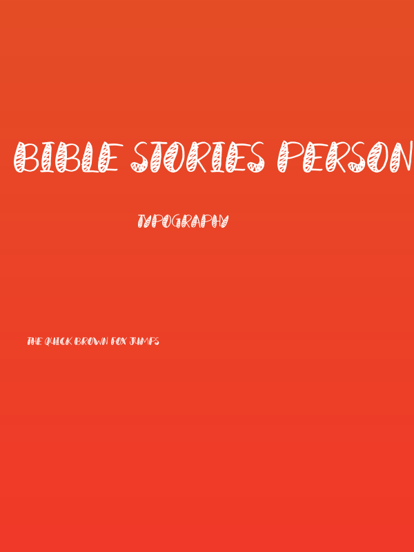 Bible Stories Personal Use Poster