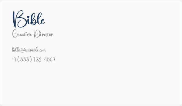 Bible Business Card