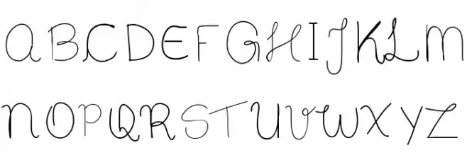 BibsFirstHandwrite 字体 大写