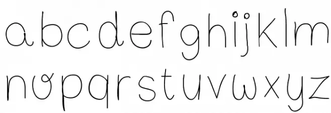 BibsFirstHandwrite फ़ॉन्ट लोअरकेस