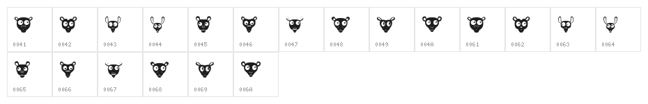 Biby Regular Character Map