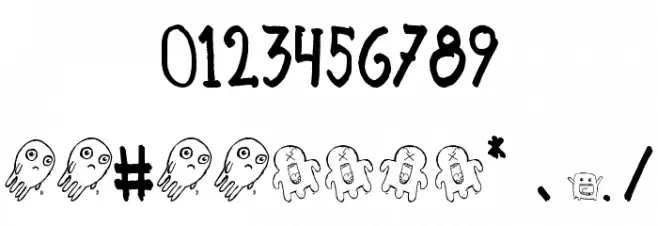 Bicho plumon Font OTHER CHARS