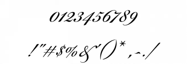Bickham Script MM Font OTHER CHARS