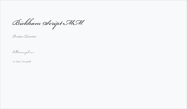 Bickham Script MM Business Card