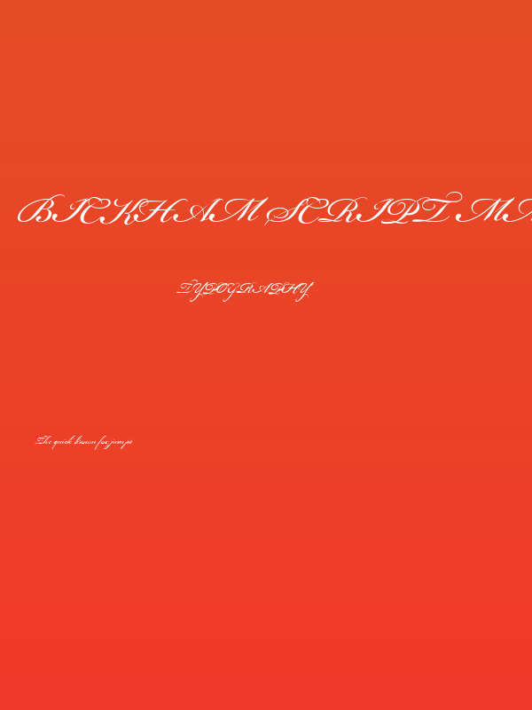 Bickham Script MM Poster